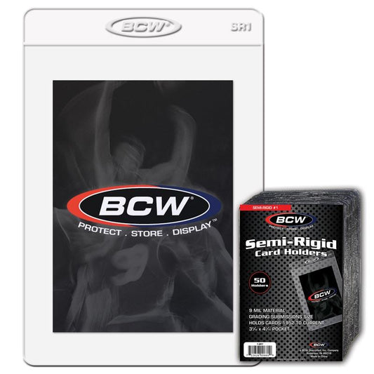 BCW - Semi-Rigid Card Holder #1 - 50ct Case